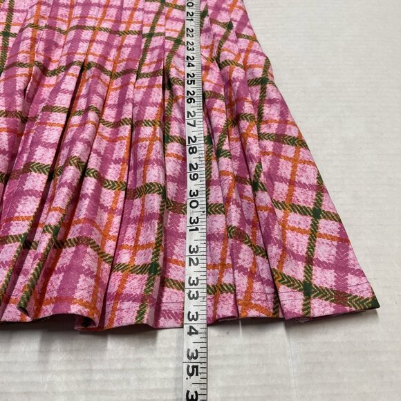 Smith & Quinn Mackenzie‎ Dress Womens M Pomegranate Plaid Pleated Mini Athletic - Picture 7 of 10